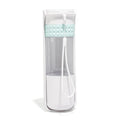 Portable dog water cup with one-click lock, food-grade ABS construction, available in various colours for outdoor pet hydration