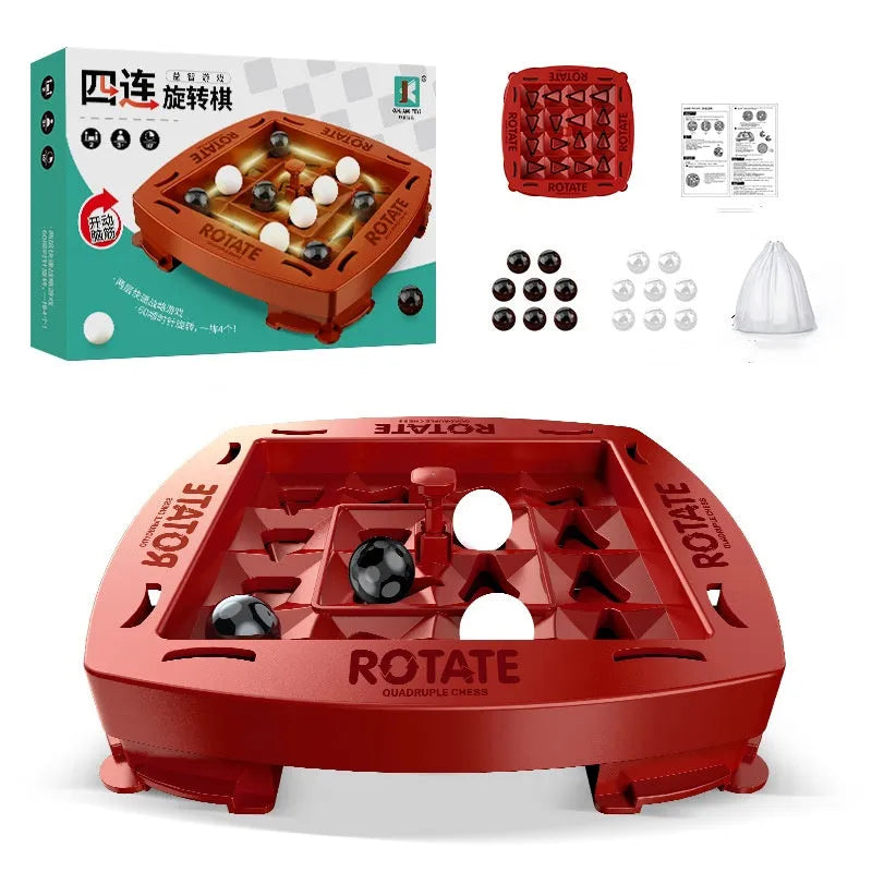 Track logic chess set in colour box package with black and white beads on plastic board for teenagers 7-14