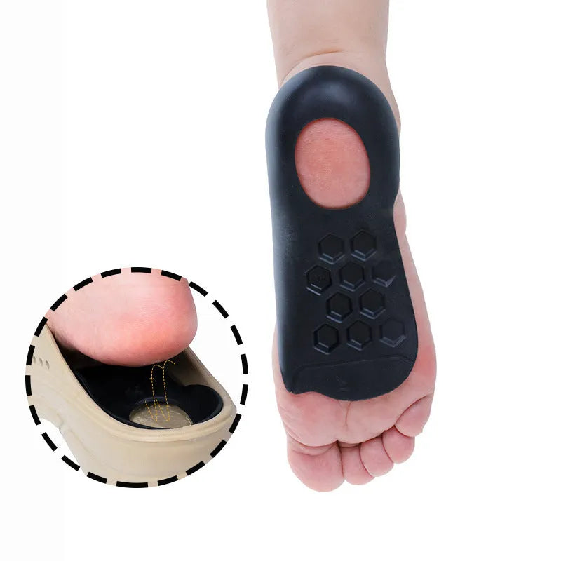 Pair of white varus correction arch support insoles made from TPR material for sizes 35-45