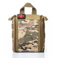 Small molle tactical pouch 14cm x 18cm x 6cm with zipper, shown in camouflage style