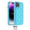 Hand oil three-dimensional cloud phone case TPU in pink with embossed floral pattern for iPhone