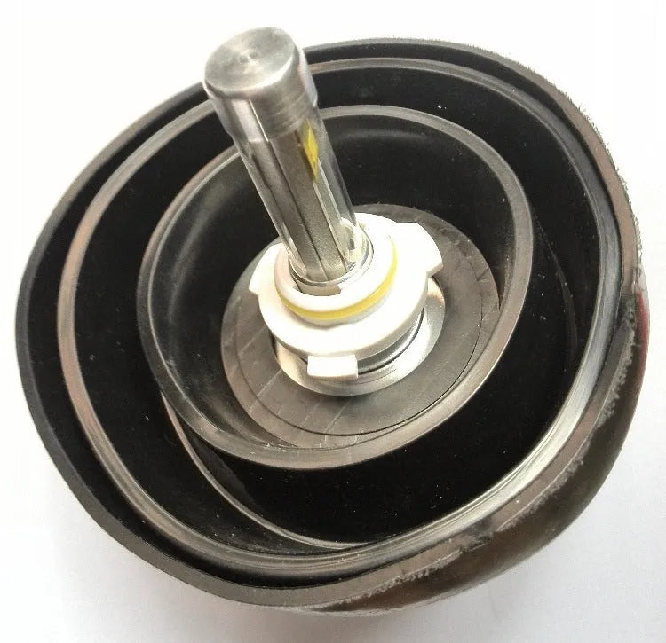 Car headlight silicone dust cover shown in Type A closed and Type B open styles.