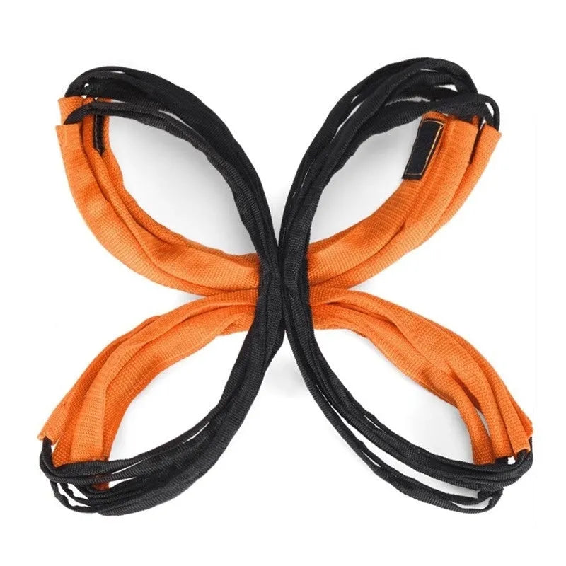 Plastic butterfly agility training ladder laid flat on ground for footwork and jump drills.