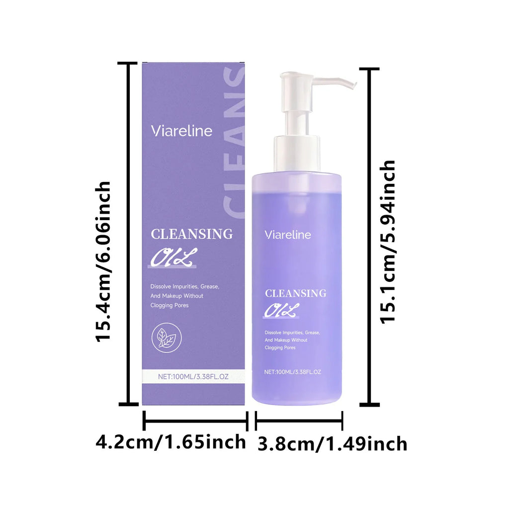 100ml moisturizing cleansing facial oil bottle for dissolving makeup and removing makeup with grape seed oil and Houttuynia cordata extract
