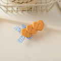 Plastic bow hairpin sweet style with star details for female