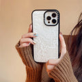 Circuit board iPhone case with engraved acrylic side panel, hard PC shell, IC board colour
