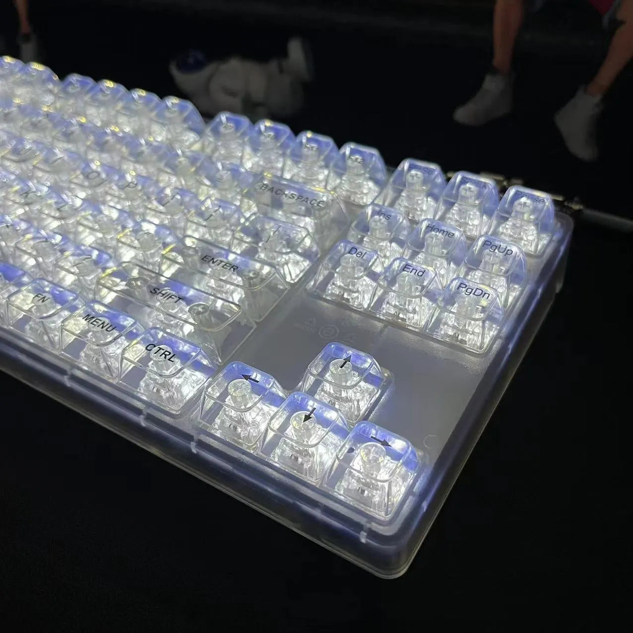 132 transparent plastic key caps for mechanical keyboard replacement set