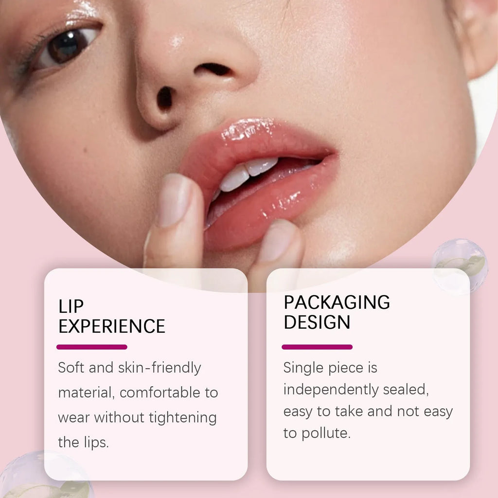 Silicone lip nursing adhesive bandage measuring 8cm by 12cm for dry cracked lip treatment
