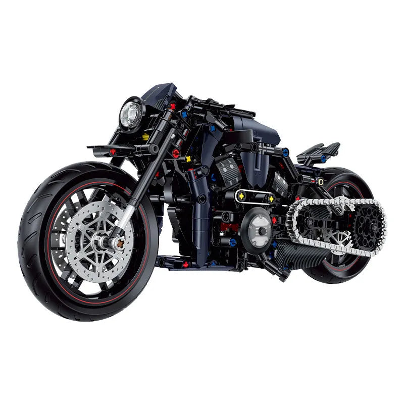 1:8 scale H2R motorcycle building block model made of small plastic particles for teenagers