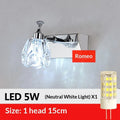 Mirror front bathroom wall lamp with double head option for mirror cabinet lighting