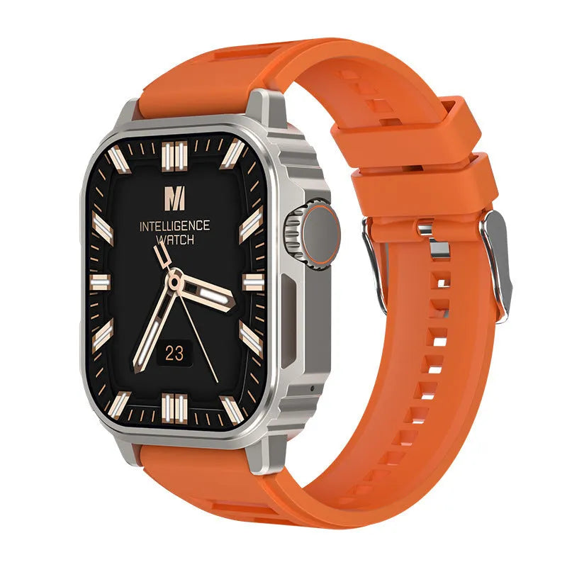 TW11 smart watch with heart rate monitoring and Bluetooth calling, black sports strap