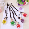 Glass bottle car air freshener hanging ornament with six fragrance options