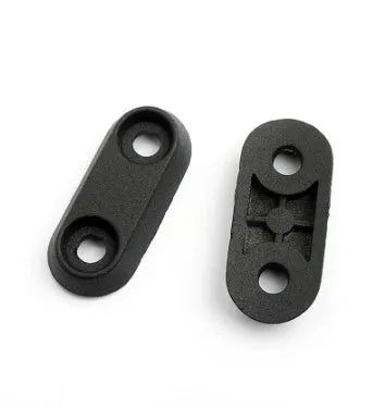 Black aluminium riser fixing latch for Ninebot ES electric scooter with two mounting screws