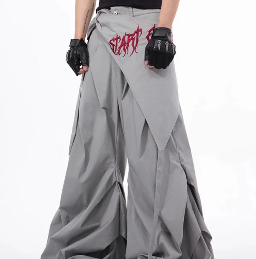 Boys wide-leg summer trousers in Korean style solid black colour