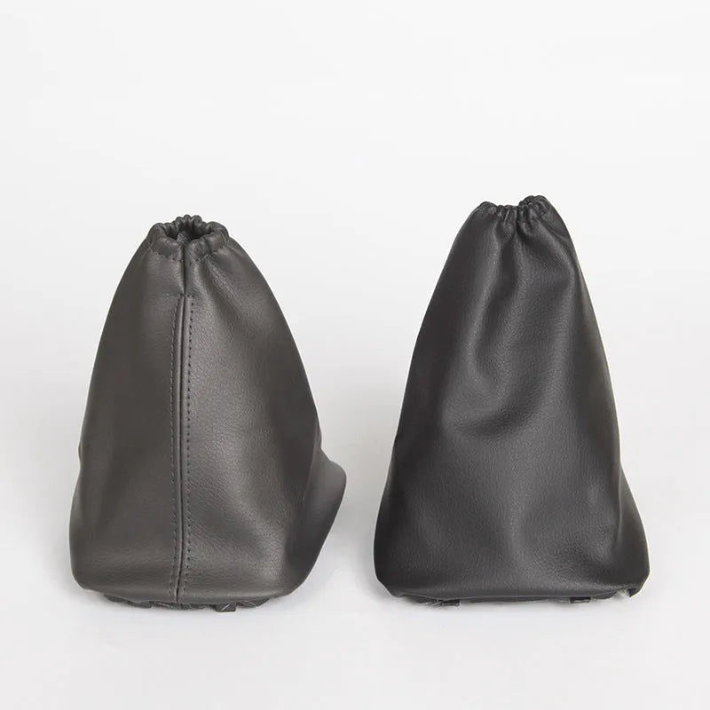 Black leather shift lever cover for Toyota Corolla measuring 15.2cm