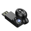 True wireless Bluetooth headset with magnetic charging base in black and white styles
