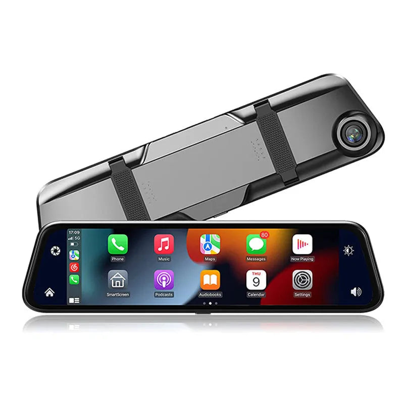 Black 9-inch universal touch screen dual camera wireless car GPS navigation system