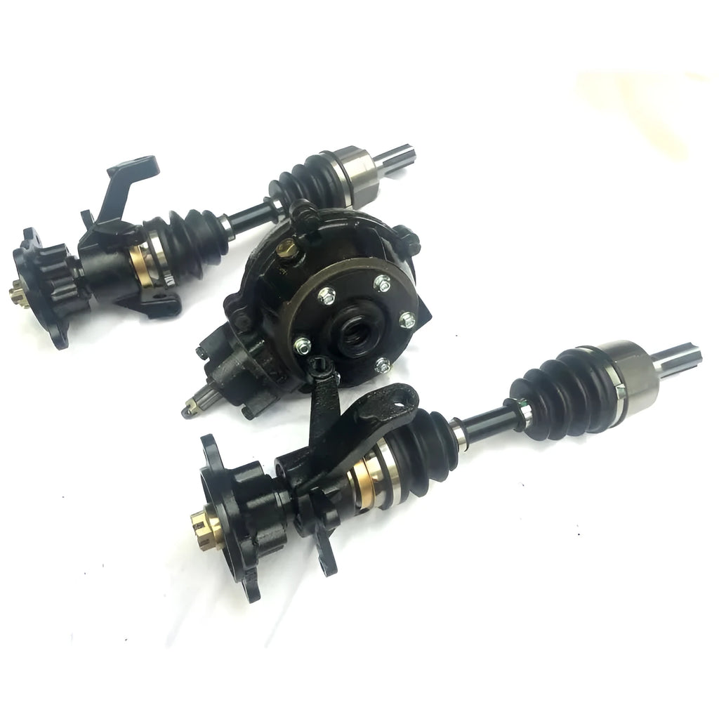 Four-wheel drive front drive fitting with single spore ball cage pair and horn flange for homemade modified kart