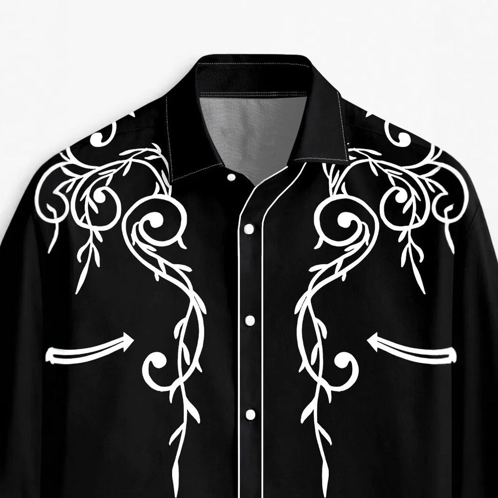 Men's long sleeve loose polyester cardigan shirt with national style digital print in light thin fabric, multiple colours available