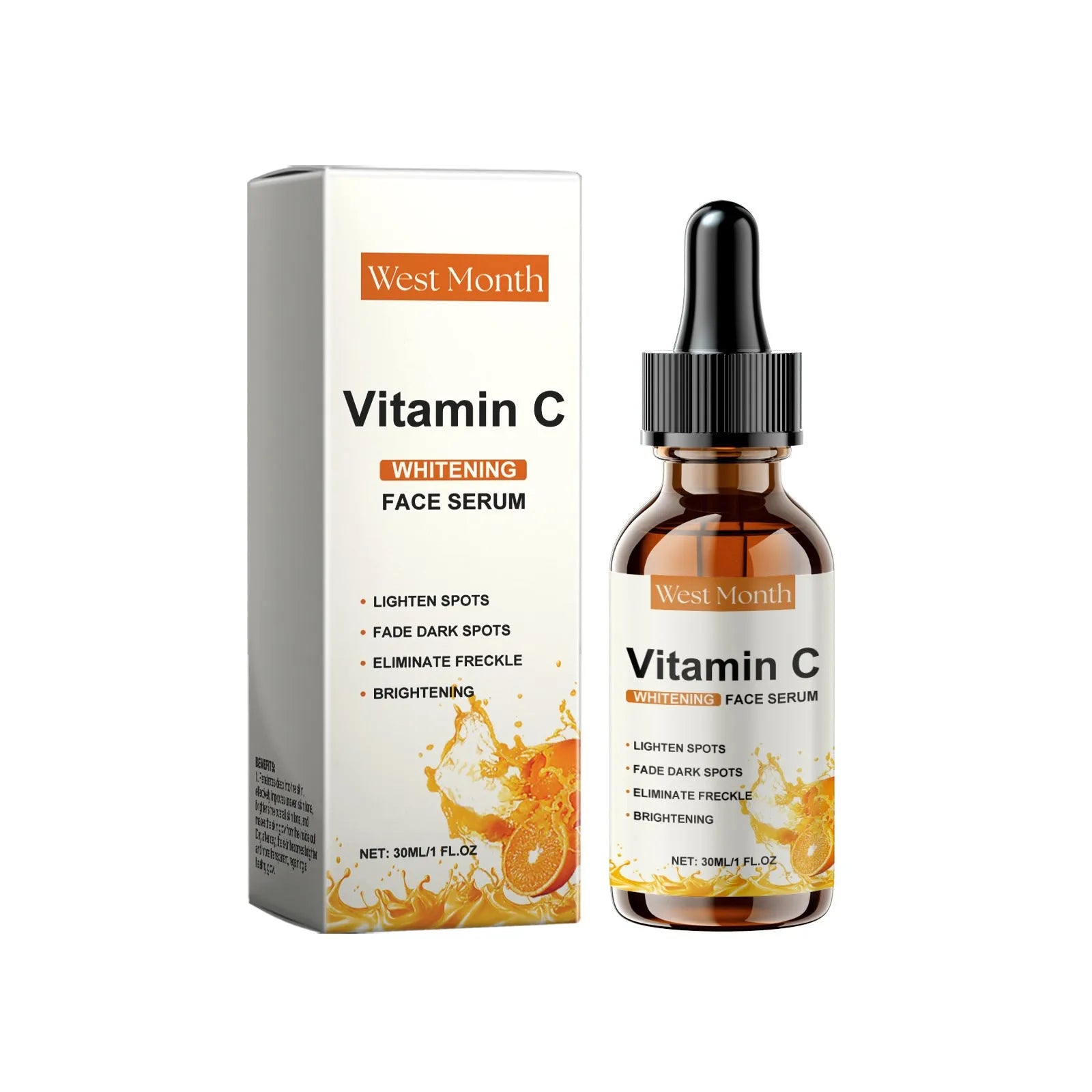 30ml moisturising skin essence with hyaluronic acid and vitamin C in a standard bottle