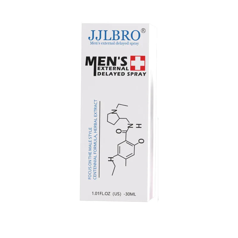 White 30ml JJLBRO plant extract delay spray bottle for intimate timing control