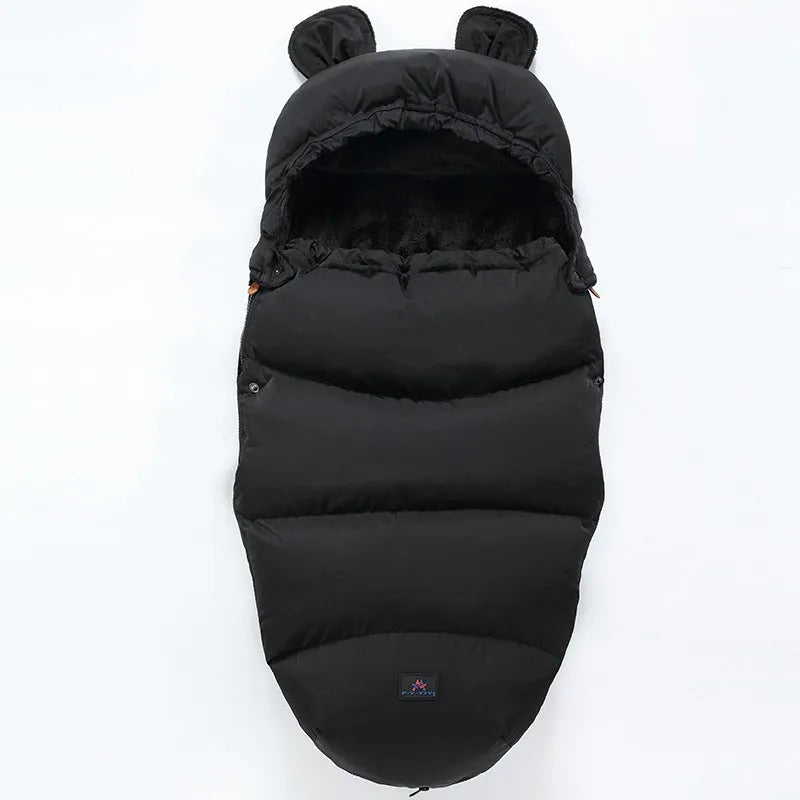 100cm cotton blend baby stroller sleeping bag in silkworm cocoon style on a pram