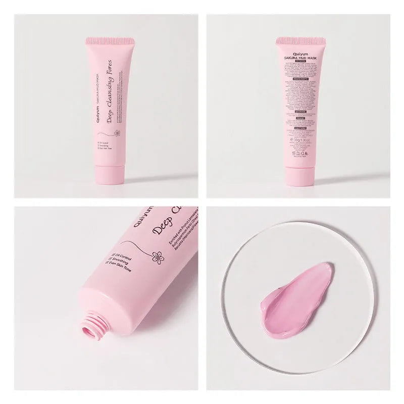 Cherry blossom mud facial mask 30g for cleansing and hydration