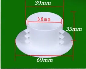 Air conditioning wall hole cover kit with plastic plugs, tuyere covers, and sealing glue for 37-165mm openings