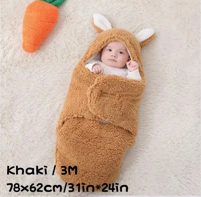 Adjustable baby sleeping bag swaddle blanket in fleece with velcro closure