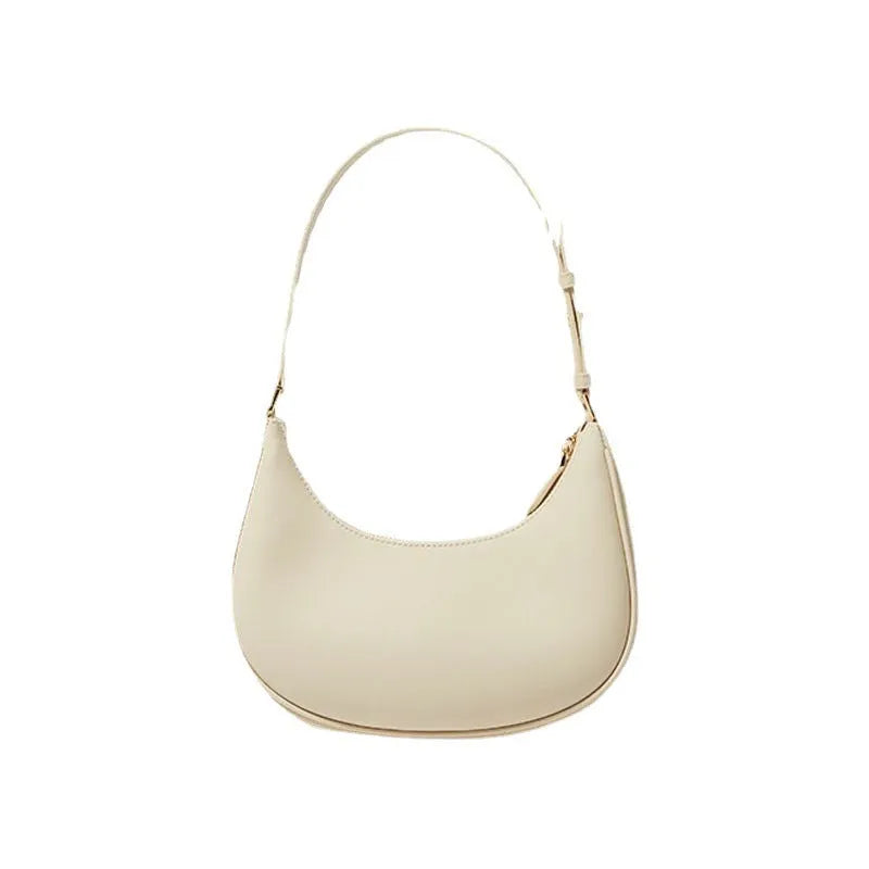 Woolen hard shell one shoulder underarm bag in YDD111 Pink with cowhide lining and zipper compartment