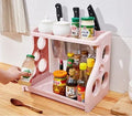 Foldable PP plastic kitchen storage shelving rack in one of five colour options