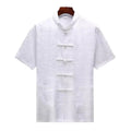 Men's Chinese Tang suit in mulberry silk fabric with traditional design details