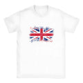 Men's 3D digital printing casual round neck short sleeves pullover in white loose fit leisure top