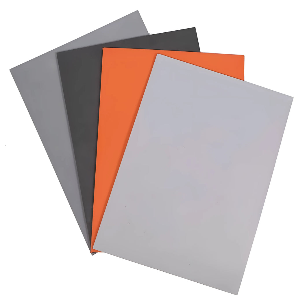 A4 laser engraving pad 2.3mm thick in dark grey and light grey, 210 by 297mm