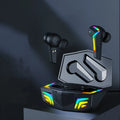 Small black TWS Bluetooth headset with earplug design for sports and gaming