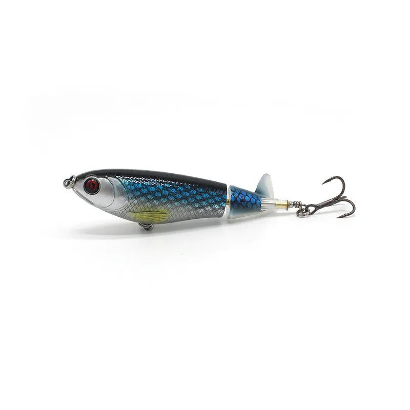 7.5cm road fishing bait lure with soft plastic construction showing colour pattern options