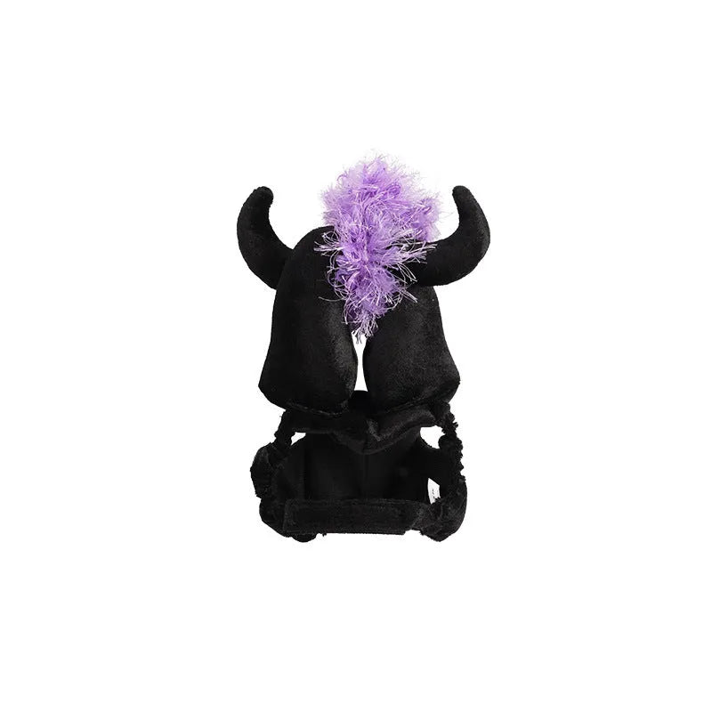 Halloween pet costume with bat cloak and cape hat, polyester, average size, for cats and dogs