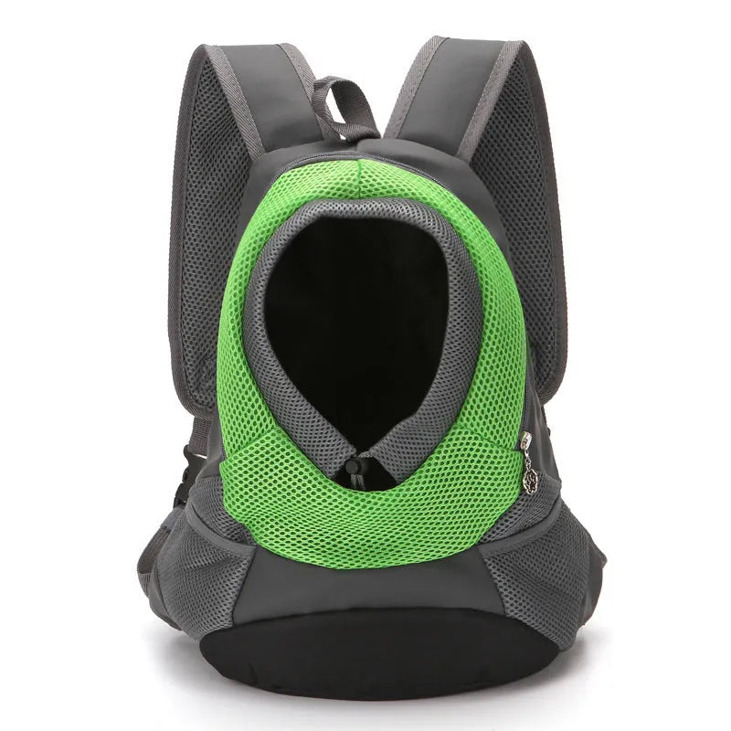 Breathable nylon pet backpack in solid colour for small dogs and cats under 20 kg
