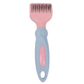 Stainless steel pet grooming comb with knot knife blade in pink and purple colour options