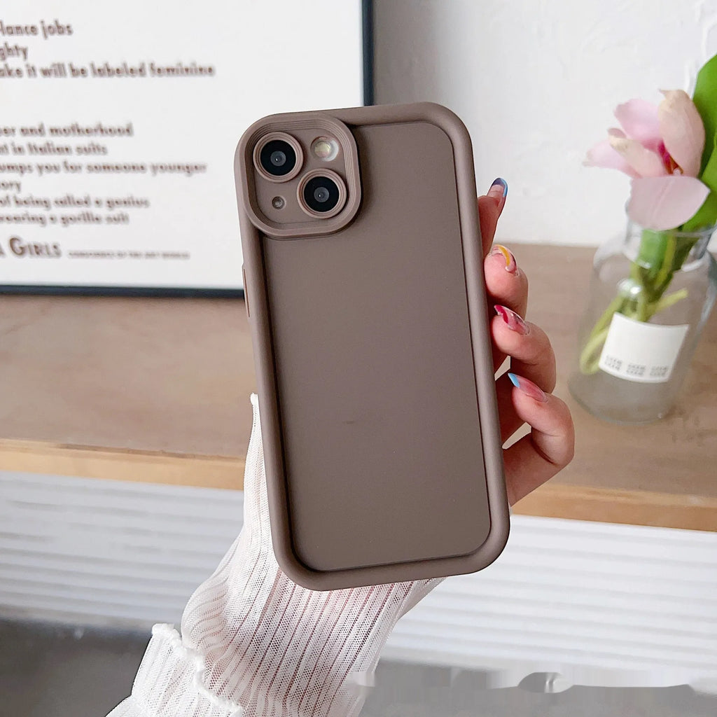 Frosted TPU Xiaomi phone case in solid colour with bracket, lanyard, and anti-fall soft shell