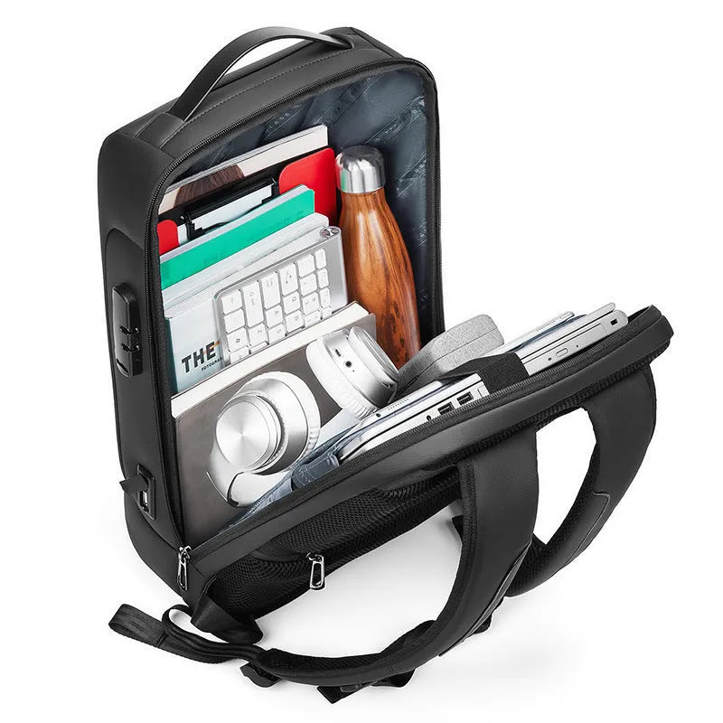 Men's business backpack in Oxford cloth with waterproof features and anti-theft design