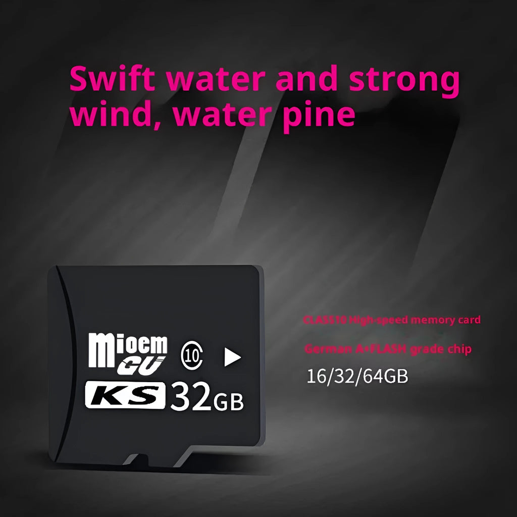 Black TF card 32GB C10 high speed memory card for phones cameras monitoring driving recorders