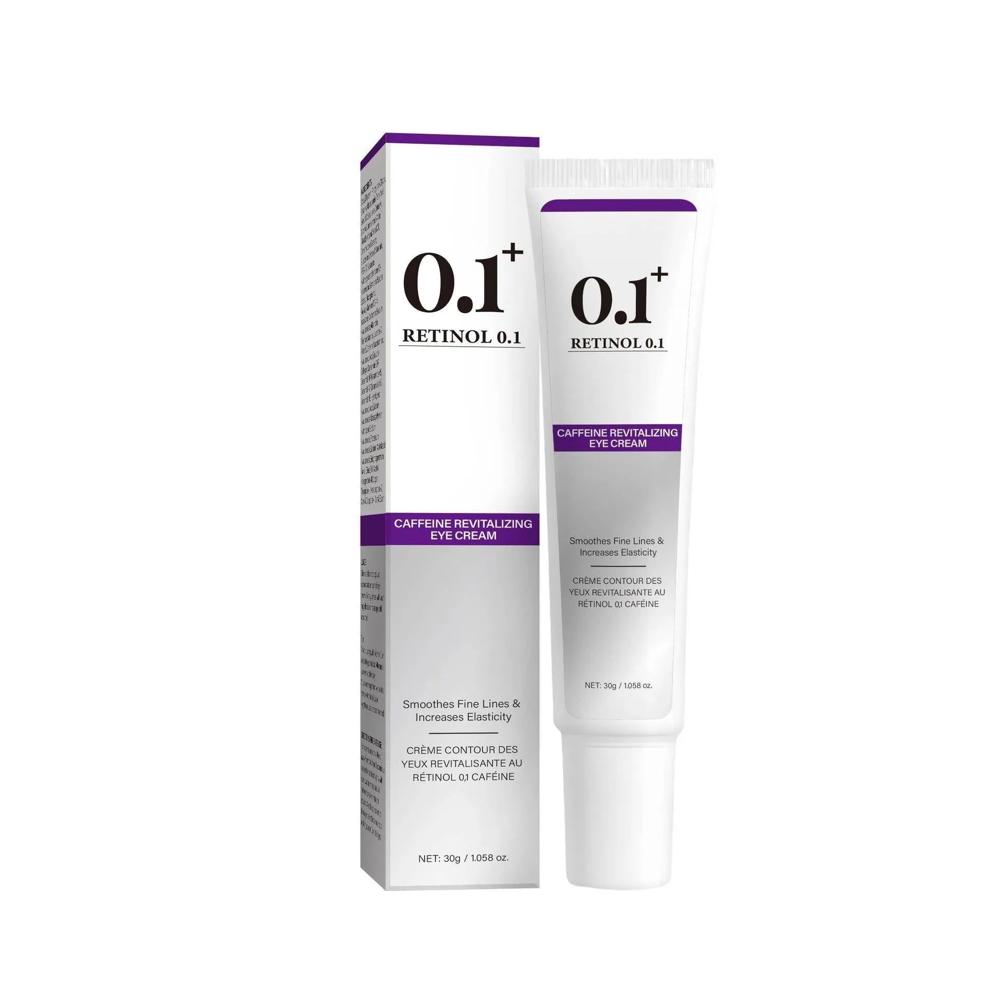 Caffeine eye cream 30g jar for reducing puffiness and dark circles under eyes