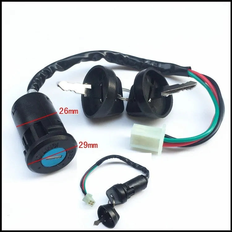 Waterproof electric car door lock with plastic housing for vehicle remote start systems