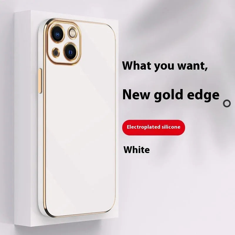 6D straight edge electroplating phone case for iPhone 15 and iPhone 16 in mint green colour