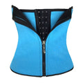 A black neoprene breasted belly band corset for women's abdominal shaping and support.