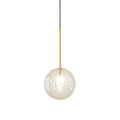 Nordic glass chandelier single head with ball diameter options in white or warm light bulb for restaurant dining