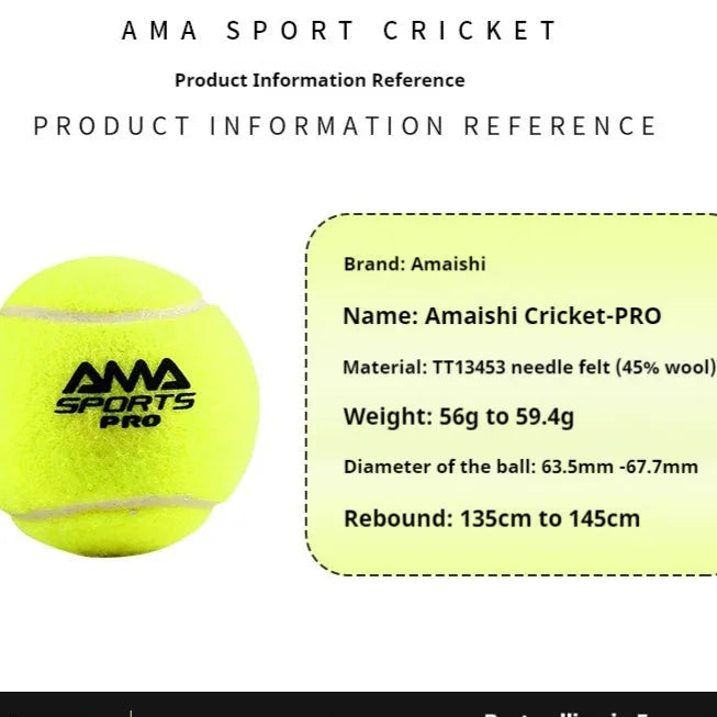 Three cage plate tennis training balls in Cricket-PRO colours showing high elasticity construction for court practice