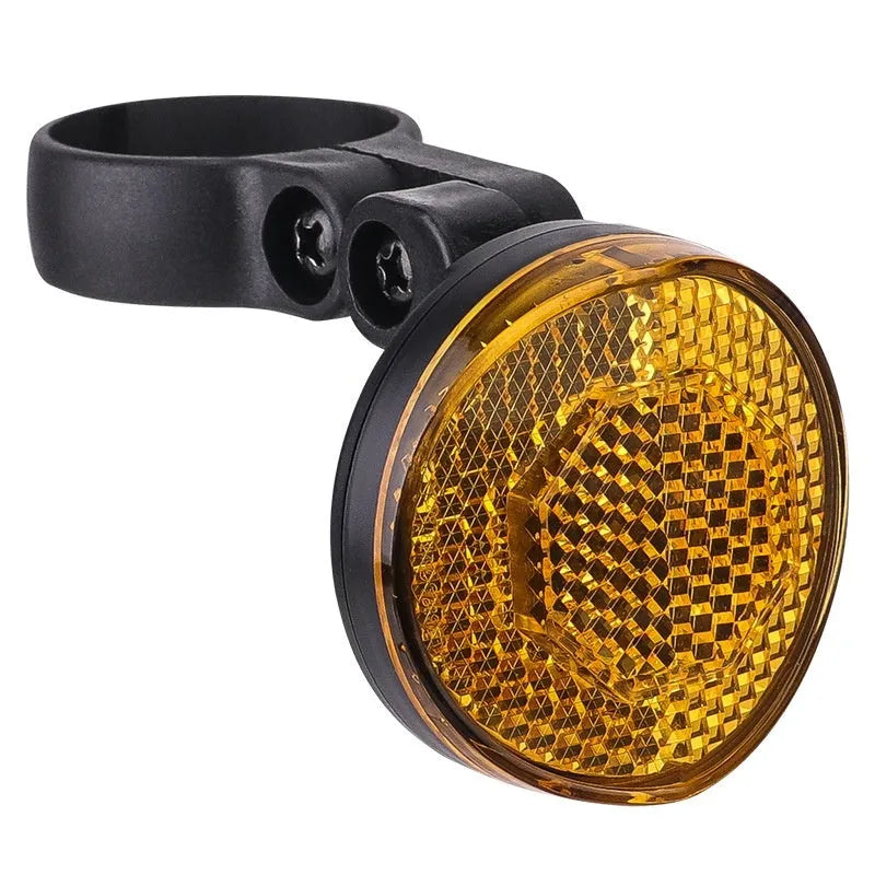 Red plastic bicycle anti-theft taillight bracket with integrated seat post reflector for cycling safety