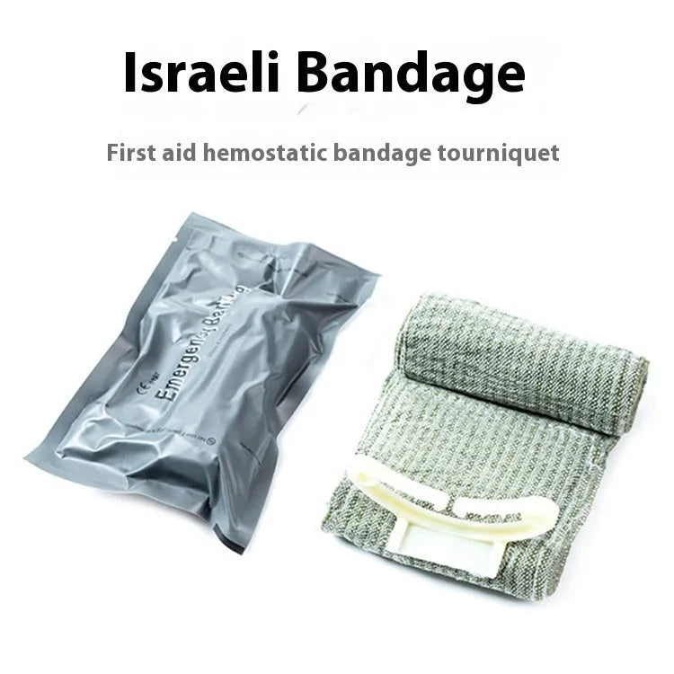 Portable outdoor haemostatic bandage with tactical gauze tape in 4-inch and 6-inch emergency sizes